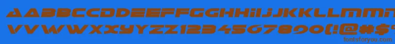 Galantsemital Font – Brown Fonts on Blue Background
