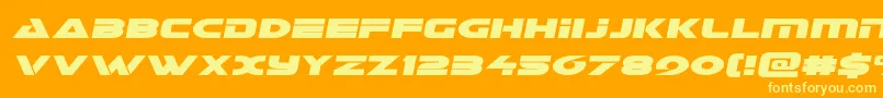 Galantsemital Font – Yellow Fonts on Orange Background