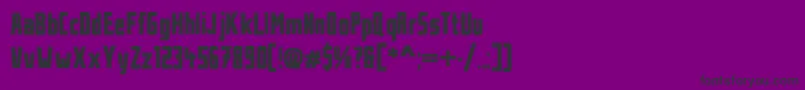 StahlbetontraegerCollege-Schriftart – Schwarze Schriften auf violettem Hintergrund