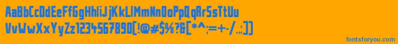 StahlbetontraegerCollege Font – Blue Fonts on Orange Background