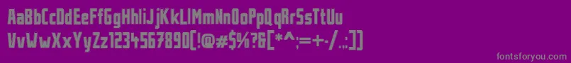 Czcionka StahlbetontraegerCollege – szare czcionki na fioletowym tle