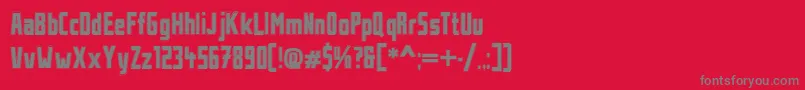 StahlbetontraegerCollege Font – Gray Fonts on Red Background