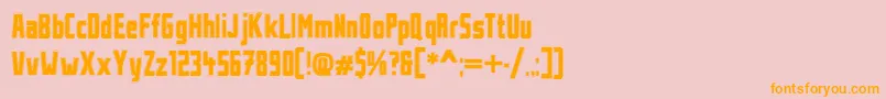 StahlbetontraegerCollege Font – Orange Fonts on Pink Background