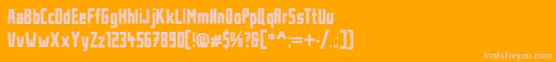 StahlbetontraegerCollege Font – Pink Fonts on Orange Background