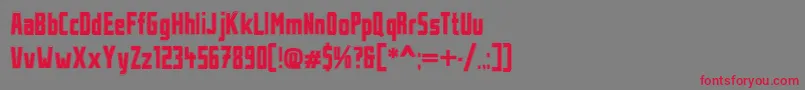 StahlbetontraegerCollege Font – Red Fonts on Gray Background