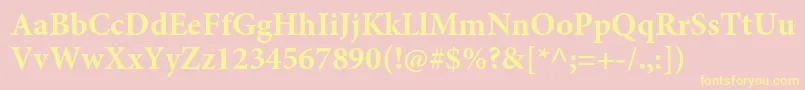 MinionproBold Font – Yellow Fonts on Pink Background