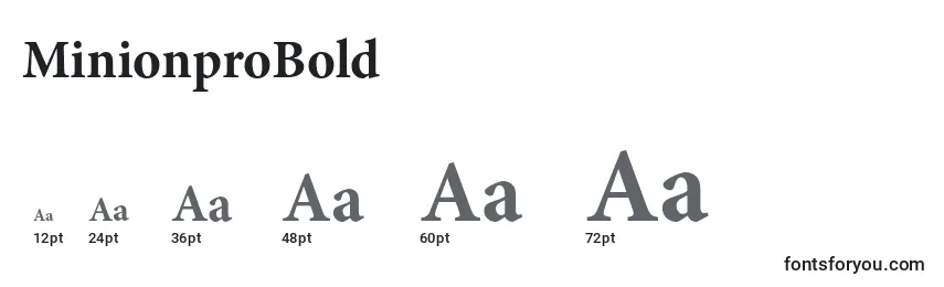 MinionproBold Font Sizes