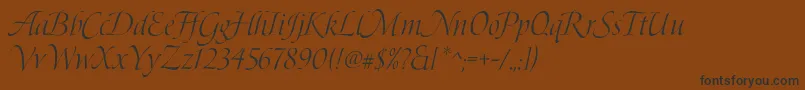 BoleroScript Font – Black Fonts on Brown Background