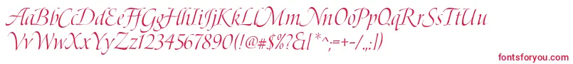 BoleroScript Font – Red Fonts on White Background