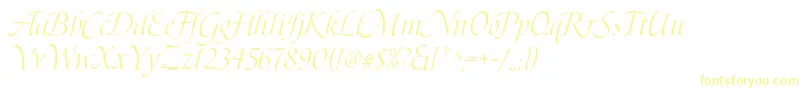 フォントBoleroScript – 黄色のフォント