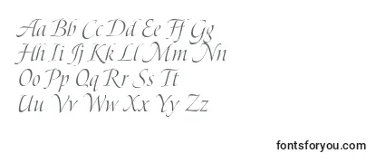 Überblick über die Schriftart BoleroScript