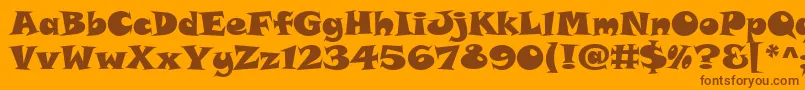 SnapItc Font – Brown Fonts on Orange Background