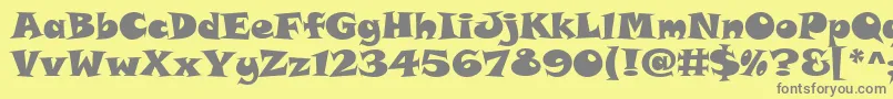 SnapItc Font – Gray Fonts on Yellow Background