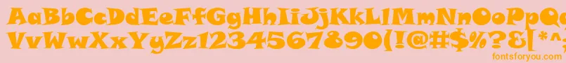 SnapItc Font – Orange Fonts on Pink Background