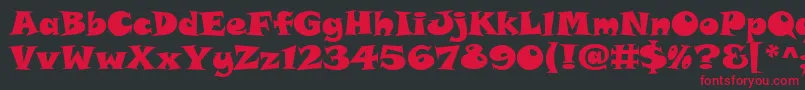 SnapItc Font – Red Fonts on Black Background