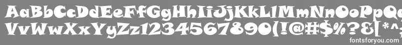 フォントSnapItc – 灰色の背景に白い文字