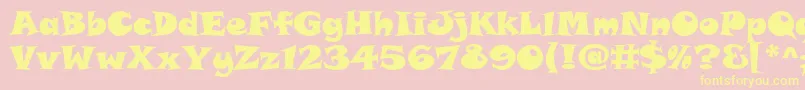 SnapItc Font – Yellow Fonts on Pink Background