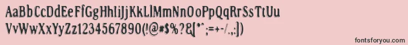 RoadToNowhere Font – Black Fonts on Pink Background