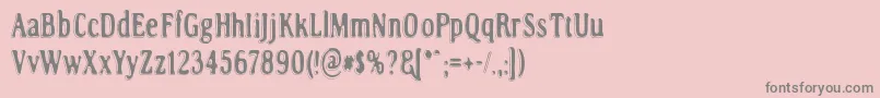 RoadToNowhere Font – Gray Fonts on Pink Background