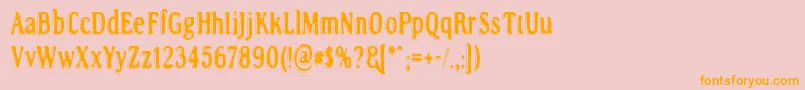 RoadToNowhere Font – Orange Fonts on Pink Background