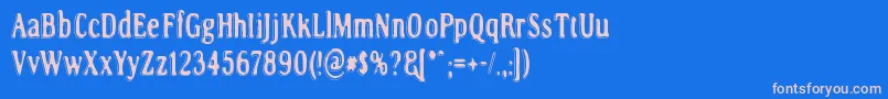 RoadToNowhere Font – Pink Fonts on Blue Background