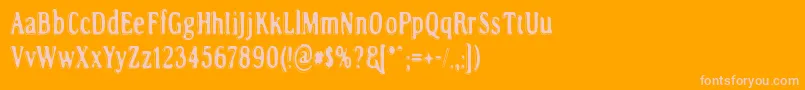 RoadToNowhere Font – Pink Fonts on Orange Background