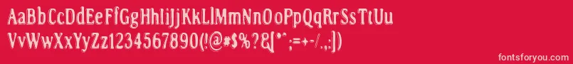 RoadToNowhere Font – Pink Fonts on Red Background