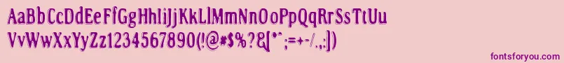 RoadToNowhere Font – Purple Fonts on Pink Background