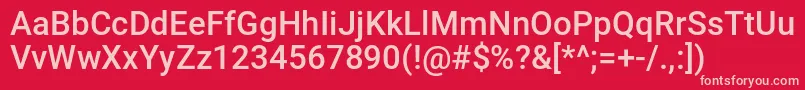 Mammagamma Font – Pink Fonts on Red Background
