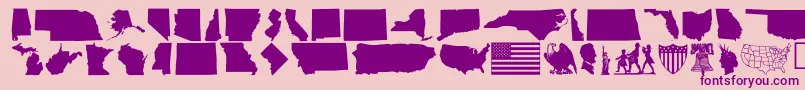 UsBats Font – Purple Fonts on Pink Background