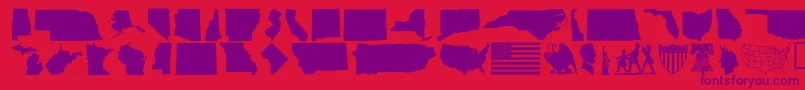 UsBats Font – Purple Fonts on Red Background