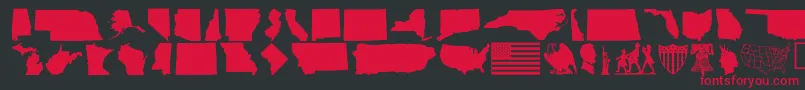 En savoir plus sur la police UsBats Police UsBats – polices rouges sur fond noir
