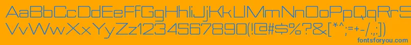 NesobritesebkRegular Font – Blue Fonts on Orange Background