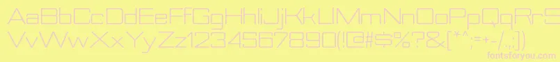 NesobritesebkRegular Font – Pink Fonts on Yellow Background