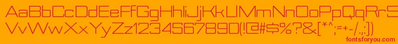 NesobritesebkRegular Font – Red Fonts on Orange Background