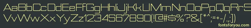 NesobritesebkRegular Font – Yellow Fonts on Black Background