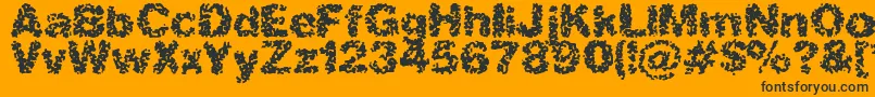 SpasticBrk-Schriftart – Schwarze Schriften auf orangefarbenem Hintergrund