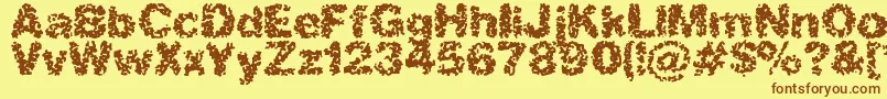 SpasticBrk Font – Brown Fonts on Yellow Background