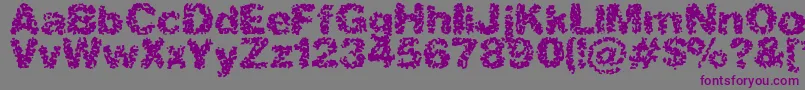 SpasticBrk Font – Purple Fonts on Gray Background