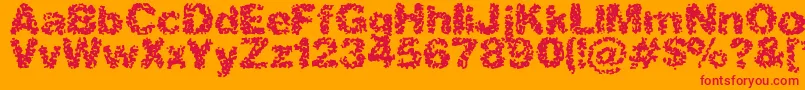 SpasticBrk Font – Red Fonts on Orange Background