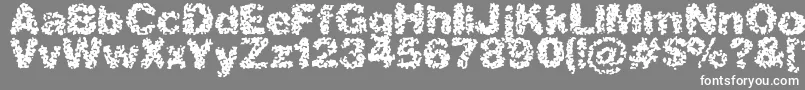 フォントSpasticBrk – 灰色の背景に白い文字