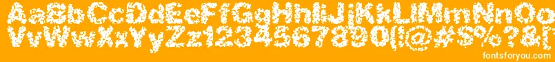 フォントSpasticBrk – オレンジの背景に白い文字