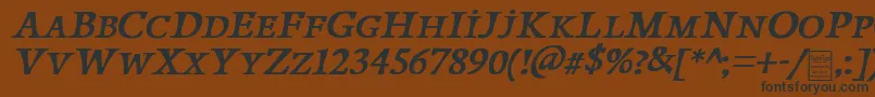 PapillonsItalicDemo Font – Black Fonts on Brown Background