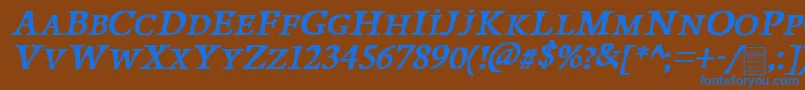 PapillonsItalicDemo Font – Blue Fonts on Brown Background