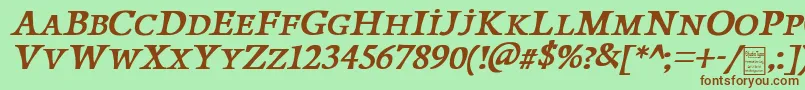 PapillonsItalicDemo Font – Brown Fonts on Green Background