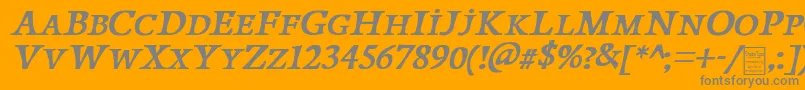 More about PapillonsItalicDemo Font PapillonsItalicDemo Font – Gray Fonts on Orange Background