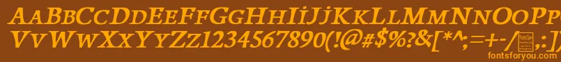 PapillonsItalicDemo Font – Orange Fonts on Brown Background
