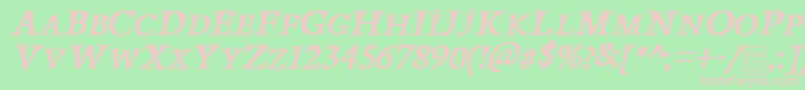 PapillonsItalicDemo Font – Pink Fonts on Green Background