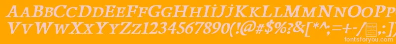 PapillonsItalicDemo Font – Pink Fonts on Orange Background