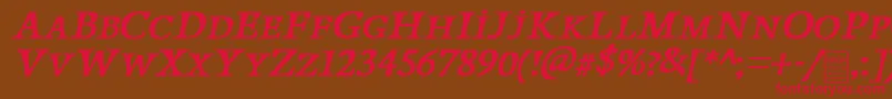PapillonsItalicDemo-Schriftart – Rote Schriften auf braunem Hintergrund